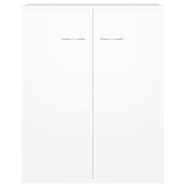 vidaXL Skjenk hvit 60x30x75 cm konstruert tre