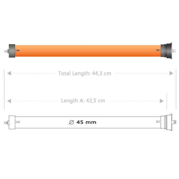 vidaXL rørmotorer 2 stk. 10 Nm