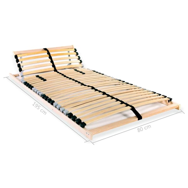 vidaXL Spilebaser 2 stk med 28 lameller 7 soner 80x200 cm