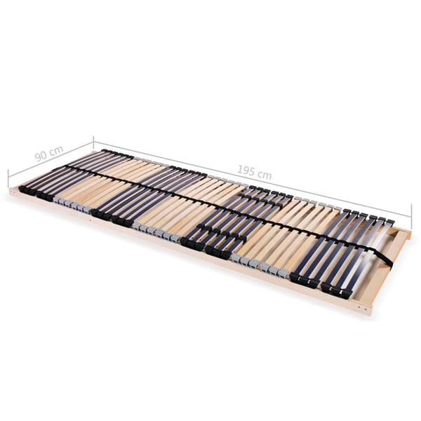 vidaXL Spilebaser 2 stk med 42 lameller 7 soner 90x200 cm