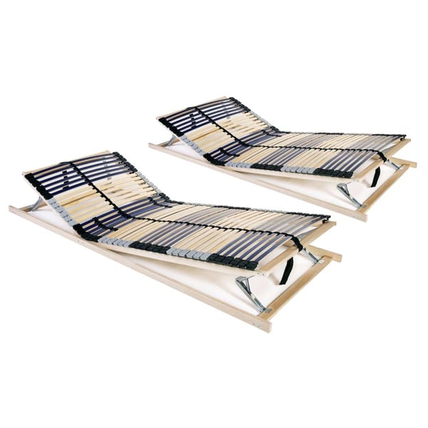 vidaXL Spilebaser 2 stk med 42 lameller 7 soner 80x200 cm