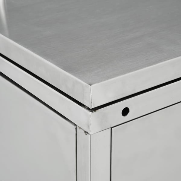 vidaXL Søppeldunkskur dobbel 240 L rustfritt stål