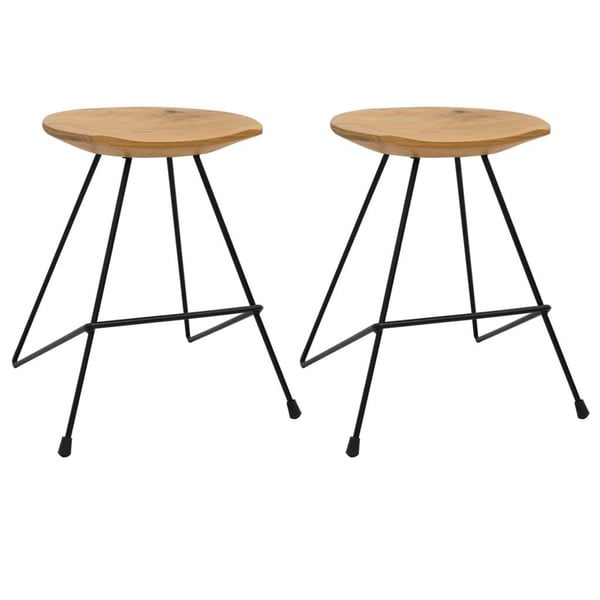 vidaXL Krakker 2 stk heltre teak