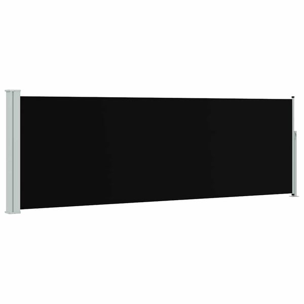 vidaXL sammenrullelig sidemarkise til terrassen 100 x 314 cm sort