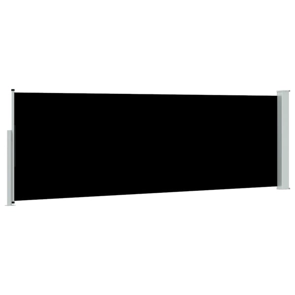 vidaXL Infällbar sidomarkis 100x314 cm svart