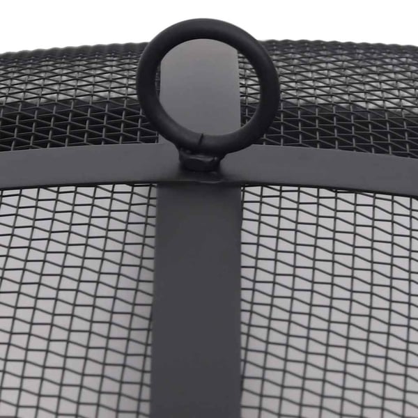 vidaXL bålfad med grill rustfrit stål 76 cm