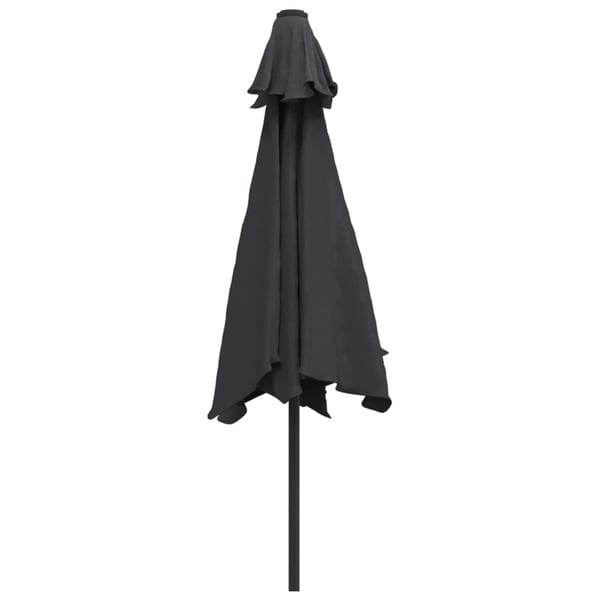 vidaXL Aurinkovarjo LED-valot terästanko 300 cm musta