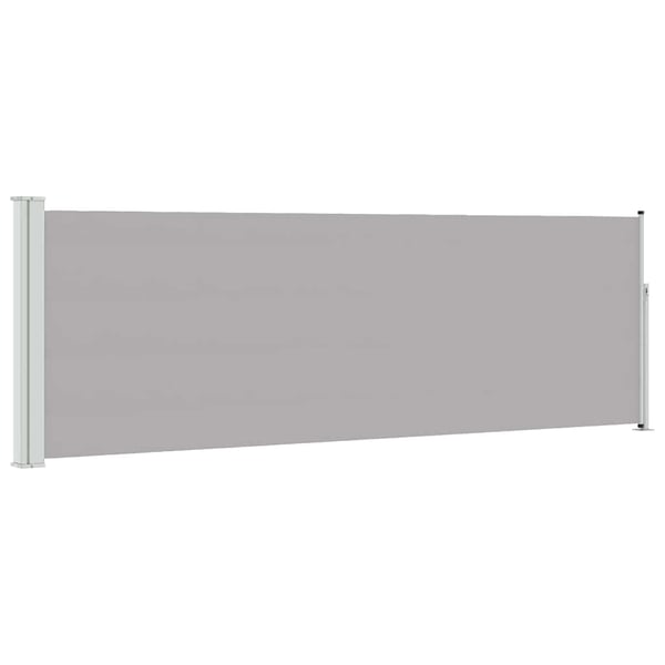 vidaXL sammenrullelig sidemarkise til terrassen 100 x 314 cm grå