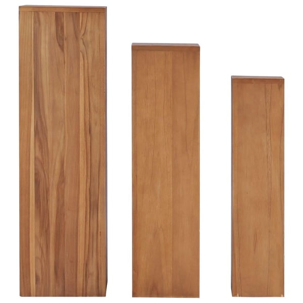 vidaXL Plantestativsett 3 stk heltre teak