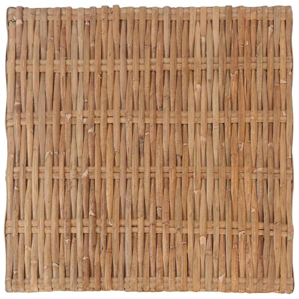 vidaXL fodskammel med hynde naturlig rattan