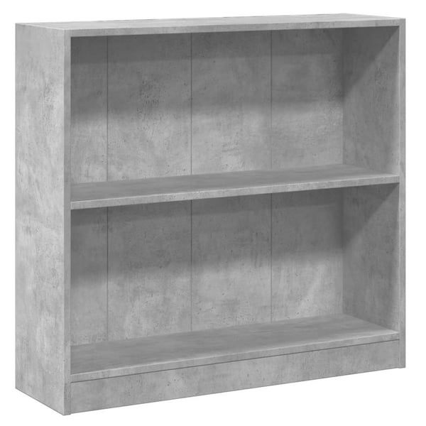 vidaXL Bokhylle betonggrå 80x24x75 cm konstruert tre