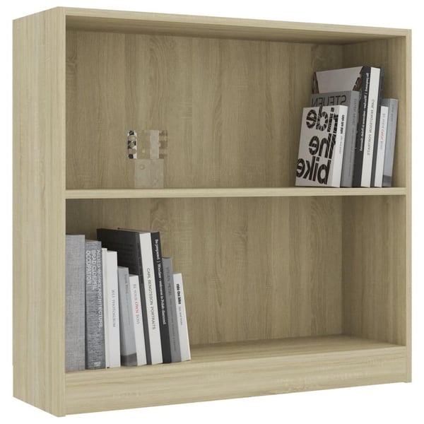 vidaXL Bokhylle sonoma eik 80x24x75 cm sponplate