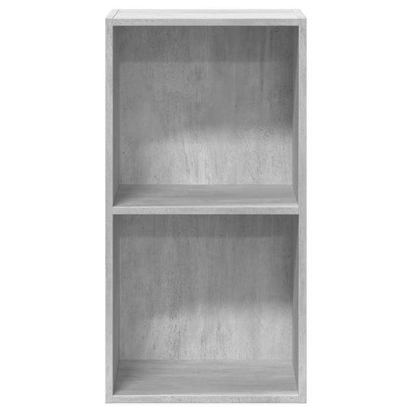 vidaXL Bokhylle 2 nivåer betonggrå 40x30x76,5 cm konstruert tre