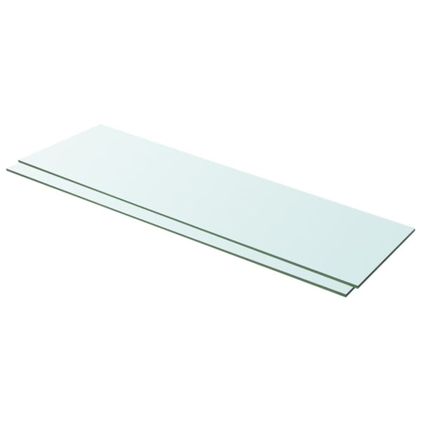 vidaXL hylder 2 stk. glaspanel 100 x 30 cm klar