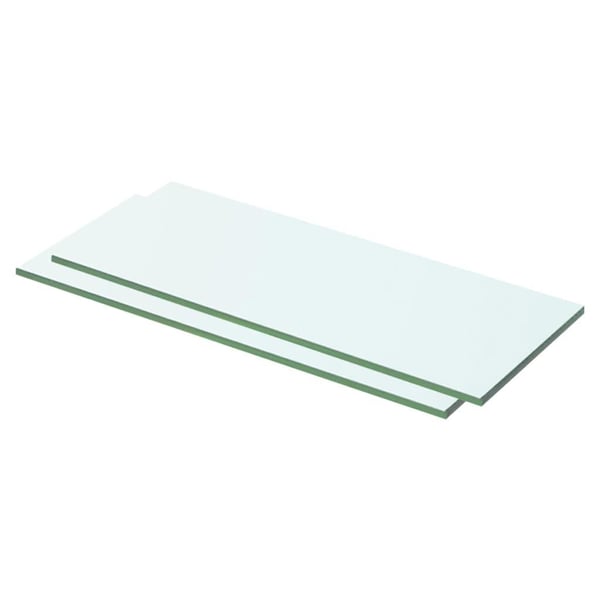 vidaXL hylder 2 stk. glaspanel 50 x 15 cm klar