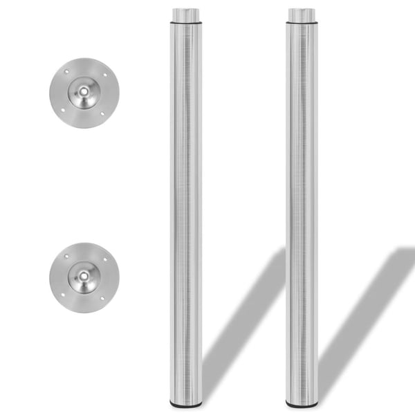 vidaXL Teleskopiske bordben 4 stk børstet nikkel 710 mm-1100 mm