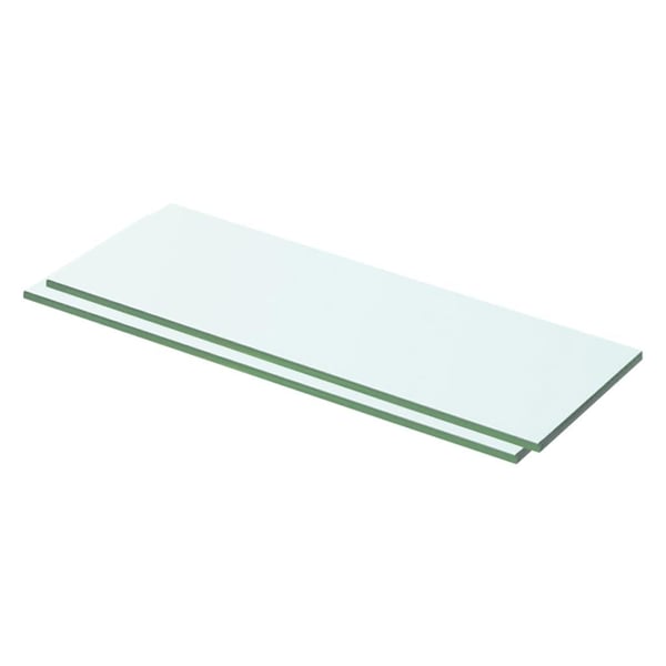 vidaXL hylder 2 stk. glaspanel 50 x 12 cm klar
