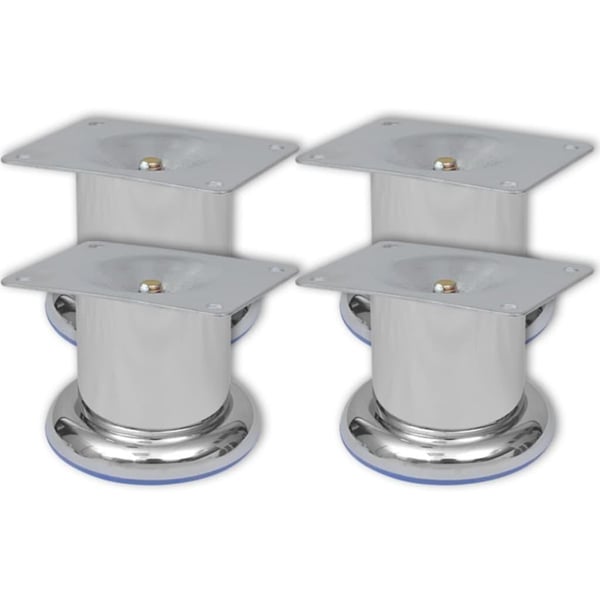 vidaXL Sohvanjalat 8 kpl pyöreät kromi 60 mm