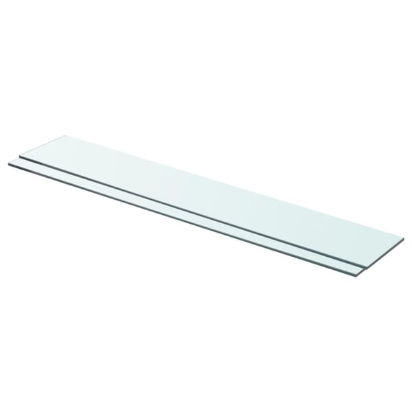 vidaXL hylder 2 stk. glaspanel 80 x 12 cm klar