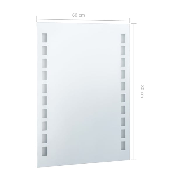 vidaXL LED-vægspejl til badeværelset 60x80 cm