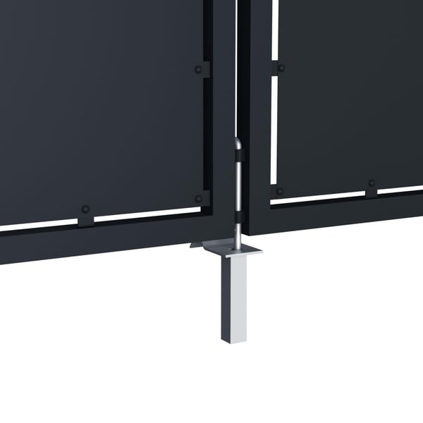 vidaXL Hageport stål 400x200 cm antrasitt