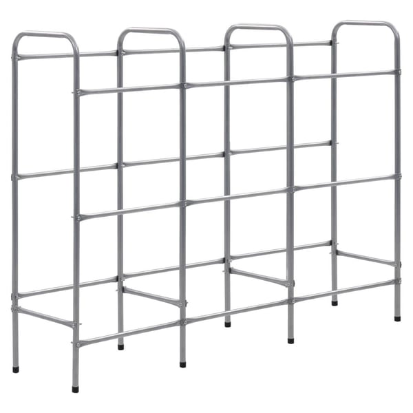vidaXL opbevaringsstativ til 9 kasser 145x33x116 cm stål sølvfarvet