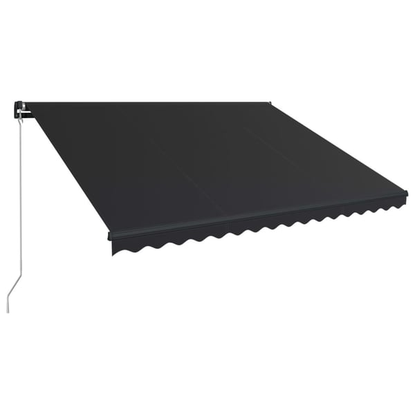 vidaXL Manuell uttrekkbar markise 450x300 cm antrasitt