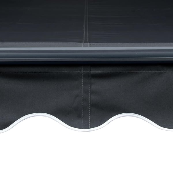 vidaXL Manuell uttrekkbar markise med LED 450x300 cm antrasitt