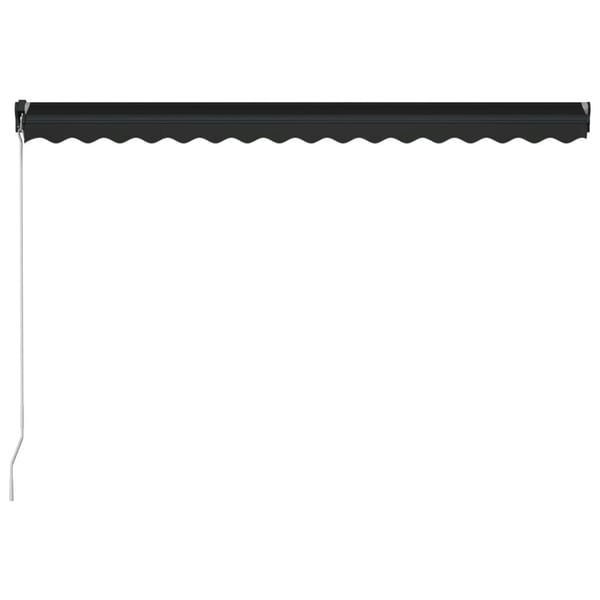 vidaXL Manuell uttrekkbar markise med LED 450x300 cm antrasitt