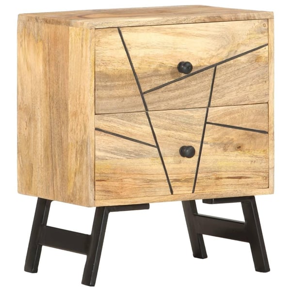 vidaXL Sängbord 40x30x50 cm massivt mangoträ