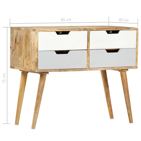 vidaXL Skänk 85x40x71 cm massivt mangoträ