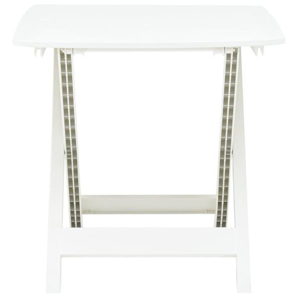 vidaXL Sammenleggbart hagebord hvit 79x72x70 cm plast