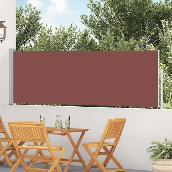vidaXL Sisäänvedettävä terassin sivumarkiisi 100x514 cm ruskea