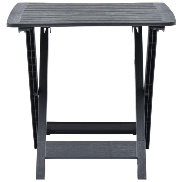 vidaXL Sammenleggbart hagebord antrasitt 79x72x70 cm plast