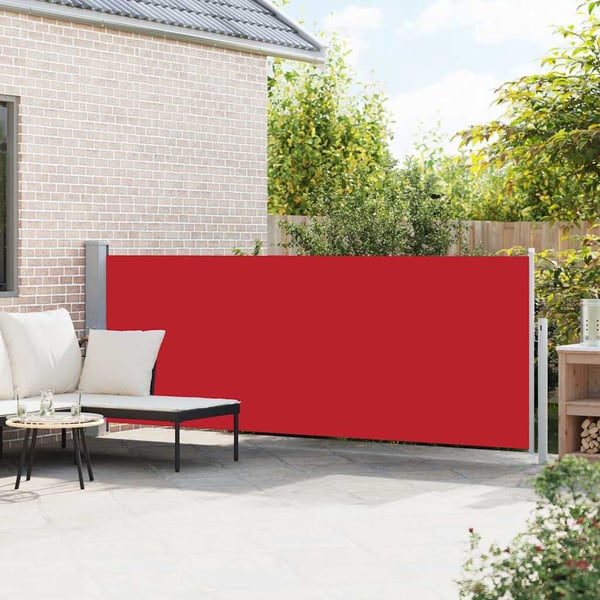 vidaXL Uttrekkbar sidemarkise 140x500 cm rød