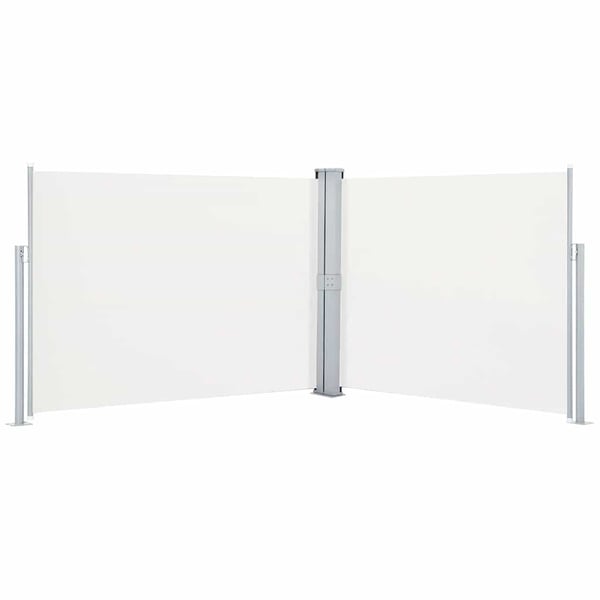 vidaXL Uttrekkbar sidemarkise 140x1000 cm kremhvit