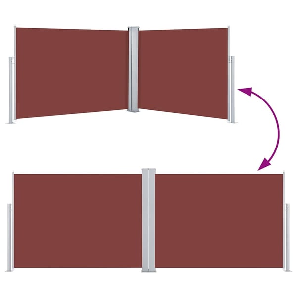 vidaXL sammenrullelig sidemarkise 120 x 1000 cm brun