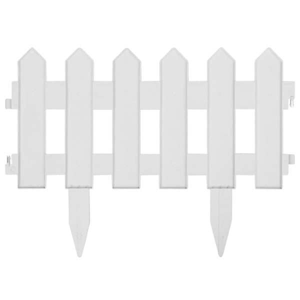 vidaXL Rabattkant 25 st vit 10 m PP