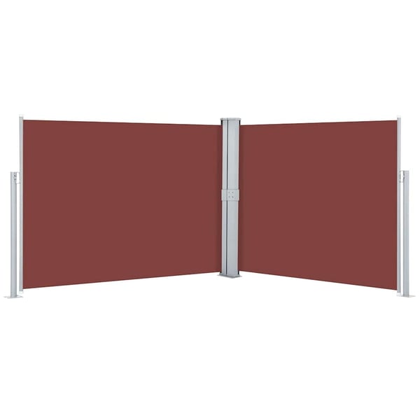 vidaXL Uttrekkbar sidemarkise 140x1000 cm brun
