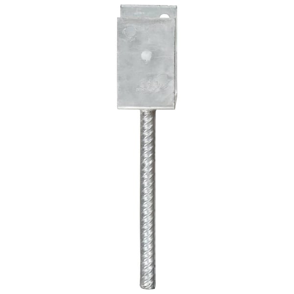 vidaXL hegnspløkker 6 stk. 7x6x30 cm galvaniseret stål sølvfarvet
