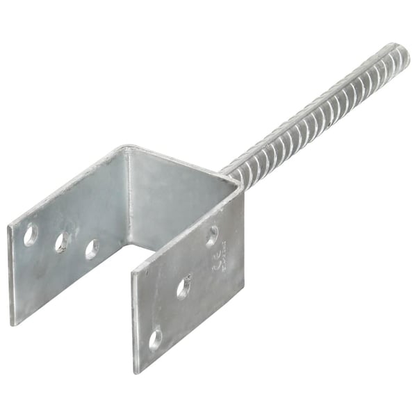 vidaXL hegnspløkker 6 stk. 7x6x30 cm galvaniseret stål sølvfarvet