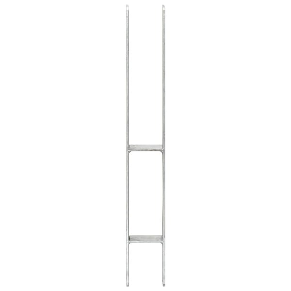 vidaXL hegnspløkker 6 stk. 7x6x60 cm galvaniseret stål sølvfarvet