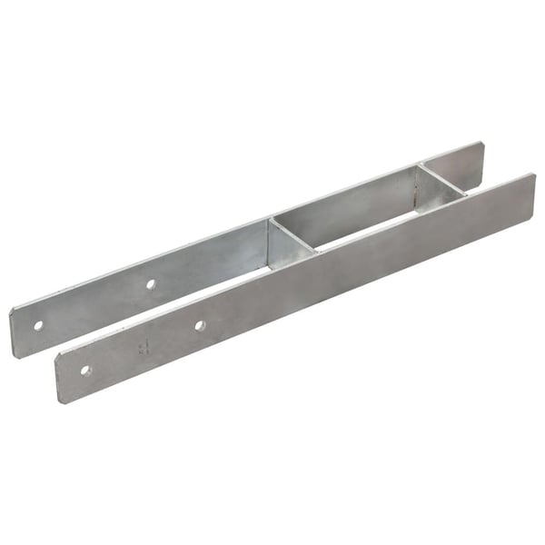 vidaXL hegnspløkker 6 stk. 8x6x60 cm galvaniseret stål sølvfarvet