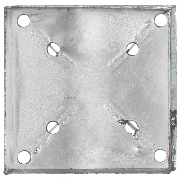 vidaXL Maapiikit 2 kpl hopea 14x14x91 cm galvanoitu teräs