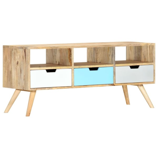 vidaXL tv-skab 110 x 35 x 48 cm massivt mangotræ