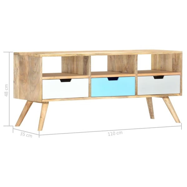 vidaXL tv-skab 110 x 35 x 48 cm massivt mangotræ