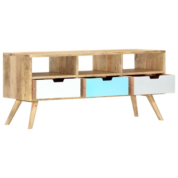 vidaXL tv-skab 110 x 35 x 48 cm massivt mangotræ