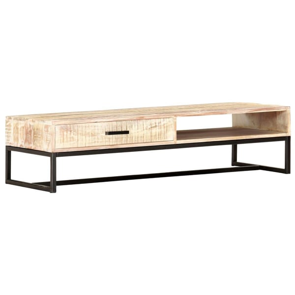 vidaXL Sofabord hvit 117x50x30 cm heltre akasie change2