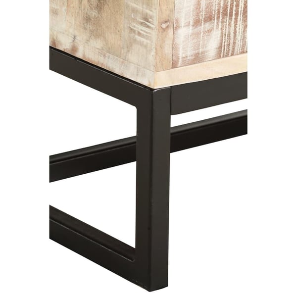 vidaXL Sofabord hvit 117x50x30 cm heltre akasie change2