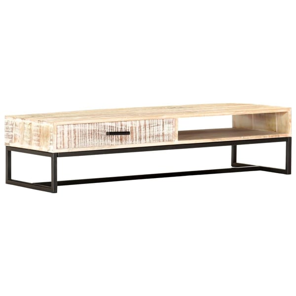 vidaXL Sofabord hvit 117x50x30 cm heltre akasie change2